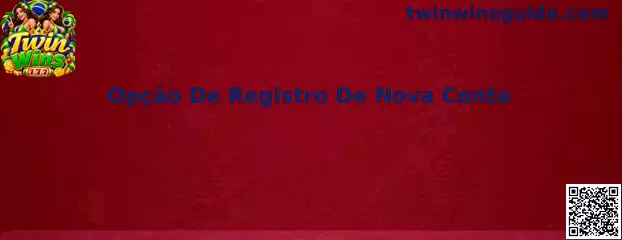 Opção De Registro De Nova Conta